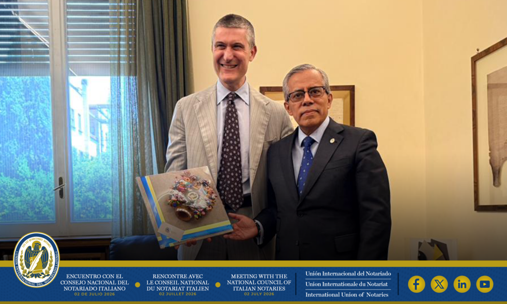 UINL President David Figueroa with the President of the Italian Notariat, Vito Pace 
